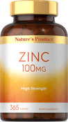Chelated Zinc (Gluconate), 100 mg (per serving), 365 Vegan Tablets