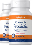 Kauwbare probiotica 14 stammen 6 miljard organismen (natuurlijke bes) 100 Kauwtabletten