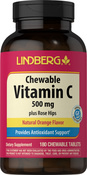 Chewable Vitamin C (Natural Orange), 500 mg, 180 Chewable Tablets