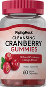 Reinigende Cranberry-Gummibärchen (natürliches Cranberry-Mango-Aroma) 60 Vegane Gummibärchen