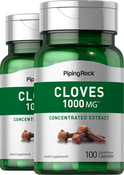 Cloves, 1000 mg, 2 Bottles x 100 Quick Release Capsules