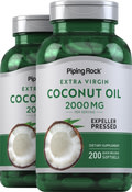 Olio di cocco biologico (Extra vergine)  200 Capsule in gelatina molle a rilascio rapido