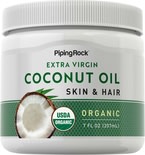 Óleo de coco 100% natural para a pele e cabelo 7 fl oz (207 mL) Boião
