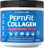 PeptiFit Collagen, péptidos de colágeno tipo I y III 1 lb (454 g) Botella/Frasco