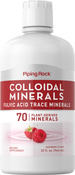 Kolloid ásványi anyagok, természetes málnaíz 32 fl oz (946 mL) Palack