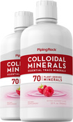 Minerali colloidali naturali al gusto di lampone 32 fl oz (946 mL) Bottiglie