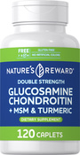 Double Strength Glucosamine Chondroitin MSM Plus Turmeric, 120 Caplets