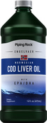 Engelvaer Olio di fegato di merluzzo norvegese (semplice) 16 fl oz (473 mL) Bottiglia