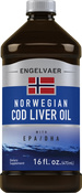 Aceite de hígado de bacalao Engelvaer noruego (neutro) 16 fl oz (473 mL) Botella/Frasco