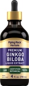 Premium Ginkgo Biloba Liquid Extract, 4 fl oz (118 mL) Dropper Bottle