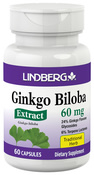 Ginkgo Biloba Standardized Extract 60 mg, 60 Capsules