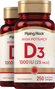 Vitamina D3 ad elevata potenza 250 Capsule in gelatina molle a rilascio rapido