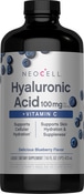 Hyaluronic Acid 100 mg plus C Liquid Delicious Blueberry Flavor, 16 fl oz (473 mL) Bottle