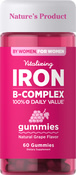 Iron + B-Complex Gummies (Natural Grape) 60 グミ