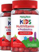 Kids Multivitamin + Probiotic (Delicious Berry Punch), 50 Vegetarian Gummies