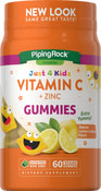 Gumeni bomboni za djecu s vitaminom C + cink, ehinacea (prirodni slasni okus meda i limuna) 60 Veganski gumeni bomboni