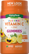 Vitamin C + Zink für Kinder, Echinacea-Gummibärchen (natürliches Honig-Zitronen-Aroma) 60 Vegane Gummibärchen