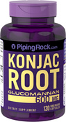 Konjac Root Fiber Glucomannan 600 mg 120 Capsules