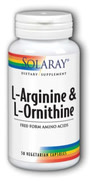 L-Arginine & L-Ornithine, 50 Vegetarian Capsules