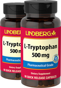 L-Tryptophan 500 mg 60 Caps x 2 bottles