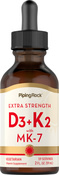Vitamina D3 e K-2 Extra Strength 2 fl oz (59 mL) Flacone contagocce