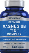 Magnesium "10" Complex, 130 Vegetarian Capsules