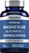 Glicinato de magnésio + Ashwagandha 150 Cápsulas vegetarianas