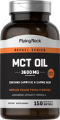 Óleo de MCT (triglicéridos de cadeia média) 150 Gels de Rápida Absorção