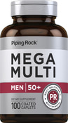 Mega multivitaminsko dopolnilo za moške, starejše od 50 let 100 Obložene tablete v obliki kapsule
