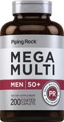 Mega multivitaminsko dopolnilo za moške, starejše od 50 let 200 Obložene tablete v obliki kapsule