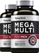 Mega multivitaminsko dopolnilo za moške 180 Obložene tablete v obliki kapsule