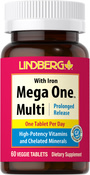 Multivitaminski pripravek z železom Mega One (podaljšano sproščanje) 60 Vegetarijanske tablete