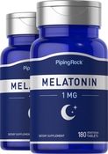 Melatonin 1 mg, 180 Tablets x 2 Bottles