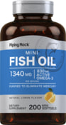 Mini Omega-3 Fischöl 415 mg mit Zitronenaroma 200 Mini-Softgele