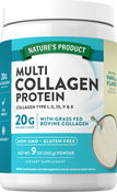 Multi Collagen Protein Powder (Natural Vanilla) 9 oz (255 g) Palack