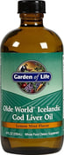 Olde World vloeibare IJslandse kabeljauwleverolie (limoen-mint) 8 fl oz (236 mL) Fles