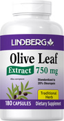 Olive Leaf Standardized Extract 750 mg, 180 Caps