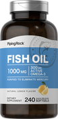 Omega-3 Fiskeolje med sitronsmak 240 Hurtigvirkende myke geleer