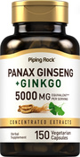 Panax Ginseng + Ginkgo, 5000 mg (per serving), 120 Vegetarian Capsules