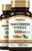 Panax Ginseng + Ginkgo 120 Capsule vegetariane