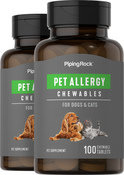 Pet Allergy for Dogs & Cats 100 Chewable Tablets x 2 Bottles