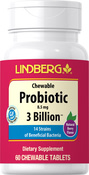 Probiótico mastigável 3 bilhões de cepas 14 (sabor natural de fruta) 60 Comprimidos mastigáveis
