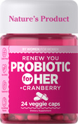 Probiotic for Her plus Cranberry, 24 Vegetarian Capsules