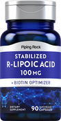 Ácido lipoico Alfa-R (estabilizado) + Otimizador de biotina 90 Cápsulas de Rápida Absorção