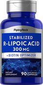 Ácido alfa r-lipoico (estabilizado) y optimizador de biotina 90 Cápsulas de liberación rápida
