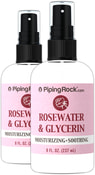 Rosewater and Glycerin 2 Spray Bottles x 8 fl oz (237 mL)