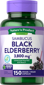 Sambucus Black Elderberry, 3800 mg, 150 Vegan Capsules