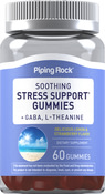 Soothing Stress Support + GABA & L-Theanine Gummies (Natural Lemon & Strawberry), 60 Gummies