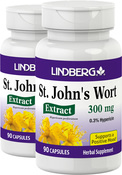 St. John's Wort Standardized Extract 300 mg, 90 Caps x 2 Bottles