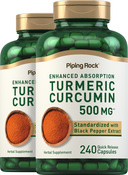 Complesso di curcuma e turmerico standard  240 Capsule a rilascio rapido